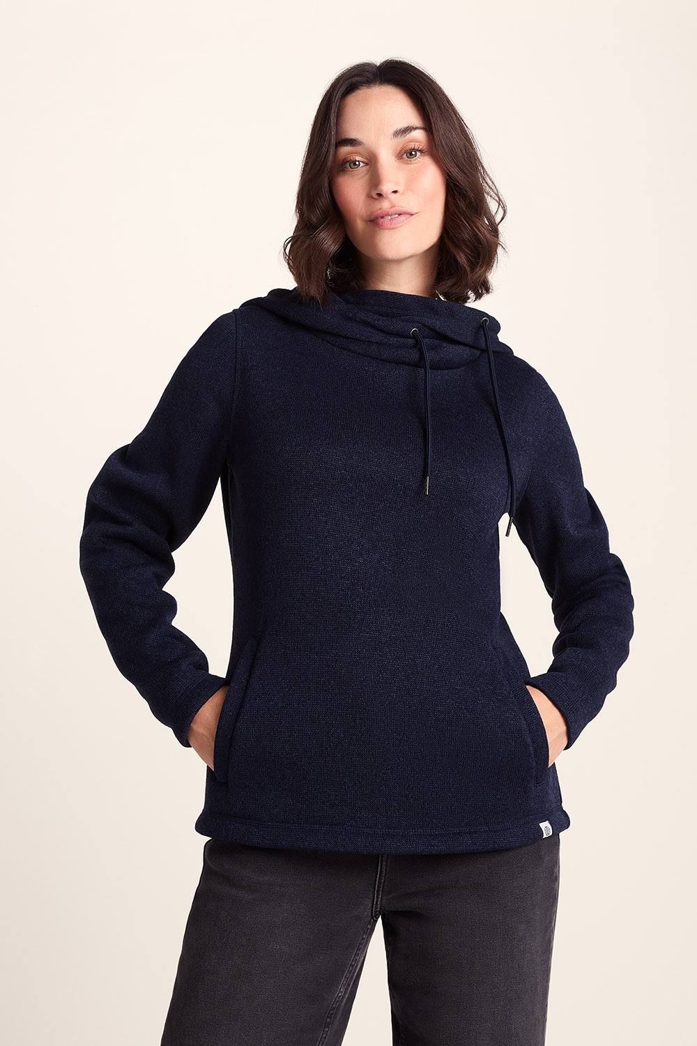Tog ‘acer’ Knitlook Fleece Hoody In Blue Tog ‘acer’ Knitlook Fleece Hoody In Blue