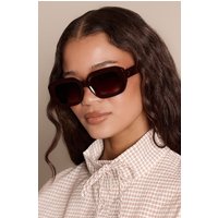 Chocolate Chunky Curved Square Sunglasses Chocolate Chunky Curved Square Sunglasses