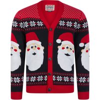 Cardigans Men’s Red Hat Festive Pattern Novelty Knitted Christmas Cardigan in George Red – Merry Christmas Cardigans Men’s Red Hat Festive Pattern Novelty Knitted Christmas Cardigan in George Red – Merry Christmas