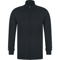 Cardigans Scattering Zip Through Funnel Neck Knitted Cardigan in Charcoal – Kensington Eastside