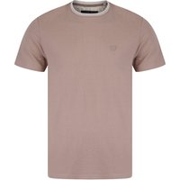 Shirts Winkley Cotton Rich Bubble Weave Texture Crew Neck Ringer Shirt in Blush Pink – Kensington Eastside
