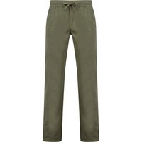 Trousers Renn Cotton Linen Comfort Fit Elasticated Waist Trousers in Light Khaki