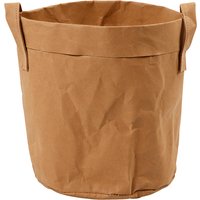 Faux Leather Storage Bag, H: , dia. , , g, light brown, pc