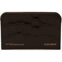 Victoria Beckham Envelope Card Holder In Espresso Croc Embossed Leather – ONE SIZE Victoria Beckham Envelope Card Holder In Espresso Croc Embossed Leather – ONE SIZE
