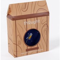 Thought Birds Organic Cotton Socks in a Birdhouse Gift Box – Ink Blue – – Thought Birds Organic Cotton Socks in a Birdhouse Gift Box – Ink Blue – –