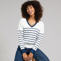 Kite Winspit V-Neck Knit Jumper Navy Stripe Kite Winspit V-Neck Knit Jumper Navy Stripe