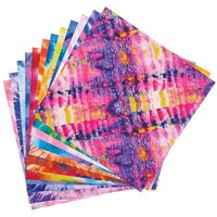 Tie Dye Printed Paper gsm Pack of Assorted Tie Dye Designs, mm x mm, Paper Crafts