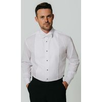 Standard Collar Marcella Front White Dress Shirt