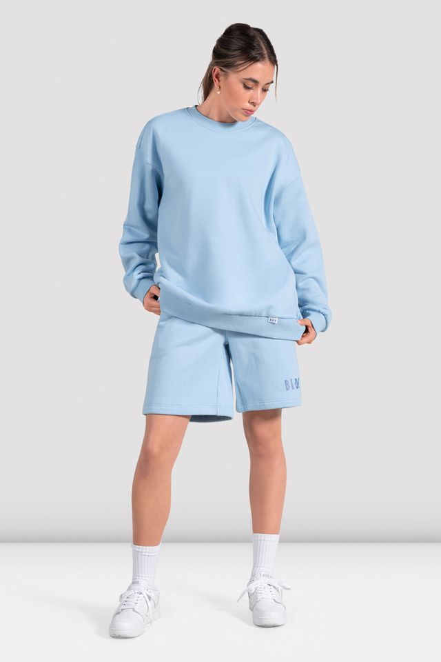 BLOCH Adult Off-Duty Crew Sweatshirt, Light Blue BLOCH Adult Off-Duty Crew Sweatshirt, Light Blue